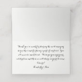 Gatsby Gold Wedding Suite Hartelijk dank, partijge Plaatskaartje (Binnenkant ongevouwen)