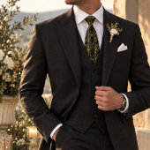 Gatsby Goud Art Deco Stropdas