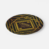 Gatsby Goud Bruiloft 2020 Papieren Bordje (Gekanteld)