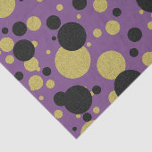 Gatsby Goud Paarse Glitter Stip Tissuepapier (Detail)