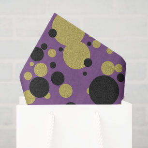 Gatsby Goud Paarse Glitter Stip Tissuepapier