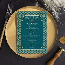Gatsby-huwelijkscollectie in vintage Art Deco-stij Menu