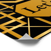 Gatsby-huwelijksprop poster voor fotobooth (Hoek)