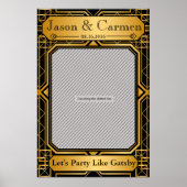 Gatsby-huwelijksprop-poster voor fotobooth poster (Voorkant)