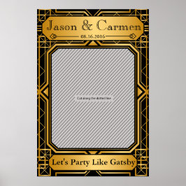 Gatsby-huwelijksprop-poster voor fotobooth poster