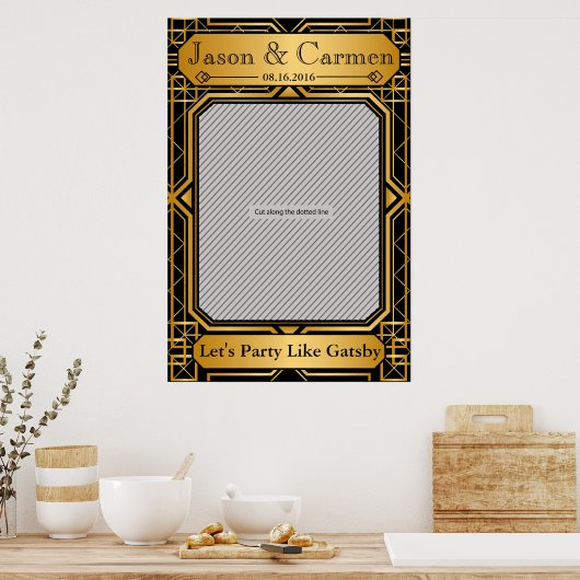 Gatsby Huwelijksprop Poster voor Fotohokje (Keuken)