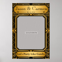 Gatsby Huwelijksprop Poster voor Fotohokje