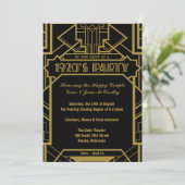 Gatsby Invite van 1920 Kaart (Staand voorkant)