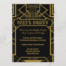Gatsby Invite van 1920 Kaart