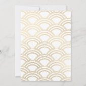 Gatsby jaren '20 Art Deco White | Goud 30e verjaar Kaart (Achterkant)