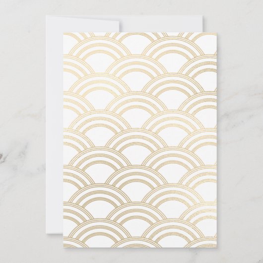 Gatsby jaren '20 Art Deco White | Goud 30e verjaar Kaart (Achterkant)