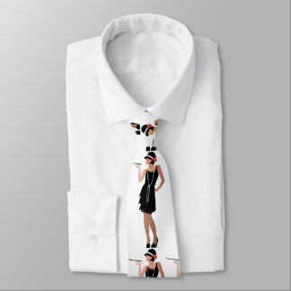 gatsby lady, klaar voor feest, art deco stijl,  stropdas