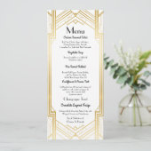 Gatsby Menu Bruiloftsreceptie 1920's Art Deco (Staand voorkant)