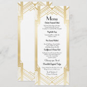 Gatsby Menu Bruiloftsreceptie 1920's Art Deco (Voorkant / Achterkant)