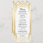 Gatsby Menu Trouwreceptie 1920's Art Deco (Voorkant / Achterkant)