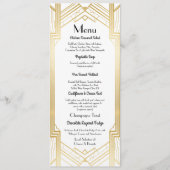Gatsby Menu Wedding Reception 1920 Art Deco (Voorkant)