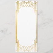 Gatsby Menu Wedding Reception 1920 Art Deco (Achterkant)