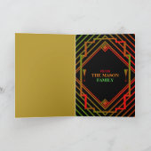 Gatsby Miami 1920's nieuwjaarsgroet Kaart (Binnen)