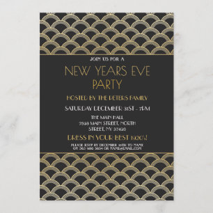Gatsby New Years Eva Party Gold uit 1920 Kaart