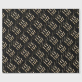 Gatsby party Gold en Black Pop Fizz Clink Cadeaupapier (Vlak)