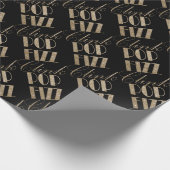 Gatsby party Gold en Black Pop Fizz Clink Cadeaupapier (Hoek)