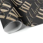 Gatsby party Gold en Black Pop Fizz Clink Cadeaupapier (Rol Hoek)