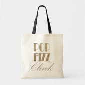 Gatsby party Gold en Black Pop Fizz Clink Tote Bag (Voorkant)