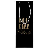 Gatsby party Gold en Black Pop Fizz Clink Wijn Cadeautas (Voorkant)