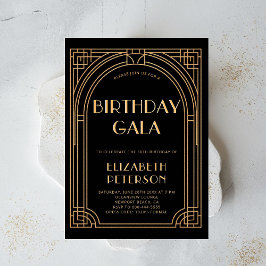 Gatsby Party Roaring 20s Art Deco Elegante Verjaar Kaart