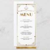 Gatsby Roaring 20s Art Deco Menu Kaart (Voorkant / Achterkant)