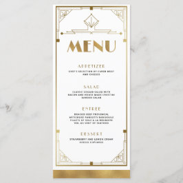 Gatsby Roaring 20s Art Deco Menu Kaart
