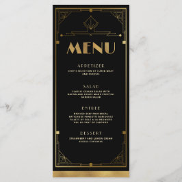 Gatsby Roaring 20s Art Deco Menu Kaart