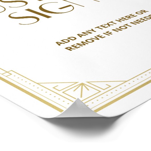 Gatsby Roaring 20s Art Deco Speakeasy Aangepaste S Poster (Hoek)