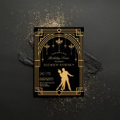 Gatsby Roaring 20s Deco Chandeliers Gouden Verjaar Kaart