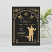 Gatsby Roaring 20s Deco kroonluchters Lijst Verjaa Kaart (Staand voorkant)
