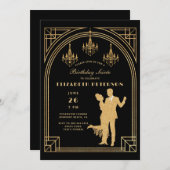 Gatsby Roaring 20s Deco kroonluchters Lijst Verjaa Kaart (Voorkant / Achterkant)