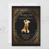 Gatsby Roaring Twenties Art Deco Flapper Verjaarda Kaart (Voorkant)