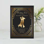 Gatsby Roaring Twenties Art Deco Flapper Verjaarda Kaart (Staand voorkant)