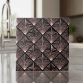 Gatsby Rose Gold Art Deco Fan Pattern ID1188 Tegeltje