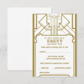 Gatsby RSVP 1920 Kaartje (Voorkant / Achterkant)