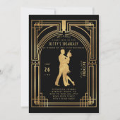 Gatsby Speakeasy Nouveau Flapper Dance Verjaardag Kaart (Voorkant)