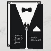 Gatsby Style - Art Deco-trouwuitnodiging Save The Date (Voorkant / Achterkant)