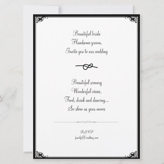 Gatsby Style - Art Deco-trouwuitnodiging Save The Date (Achterkant)