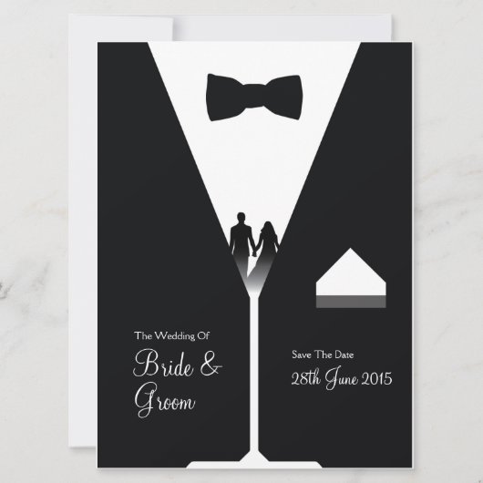 Gatsby Style - Art Deco-trouwuitnodiging Save The Date (Voorkant)