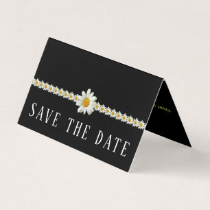 Gatsby Style Floral, foto slaat de datumkaart op Visitekaartje