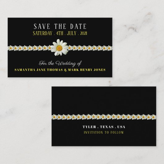 Gatsby Style Floral, sla de datum op Informatiekaartje (Voorkant / Achterkant)