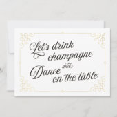 Gatsby Style Gold Bachelorette Party Kaart (Voorkant)