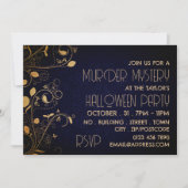 Gatsby Style, moordmysterie Halloweenfeest Kaart (Voorkant)