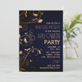 Gatsby Style, moordmysterie Halloweenfeest Kaart (Staand voorkant)