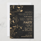 Gatsby Style, moordmysterie Halloweenfeest Kaart (Voorkant)